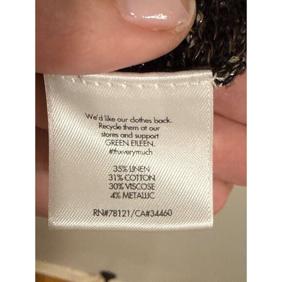 Eileen Fisher Women's Open Knit Brown Top L Italian Yarn Metalic - Picture 7 of 8